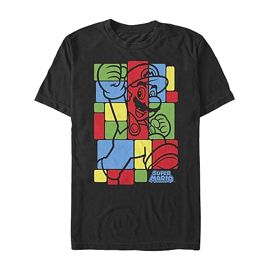 Mens Short Sleeve Super Mario Graphic T-Shirt
