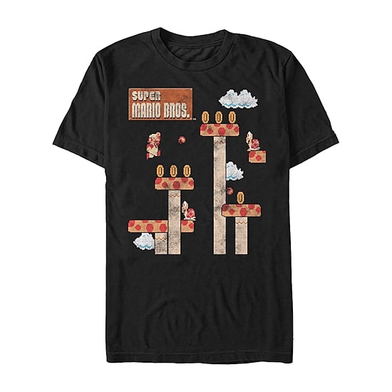 Mens Short Sleeve Super Mario Graphic T-Shirt