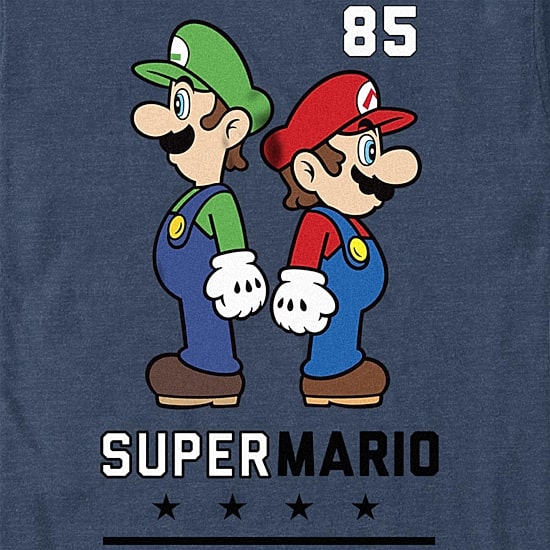 Mens Short Sleeve Super Mario Graphic T-Shirt