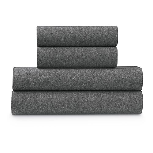 Ella Jayne Soft Heather Jersey Knit 4-Pc. Sheet Set, Full - Grey