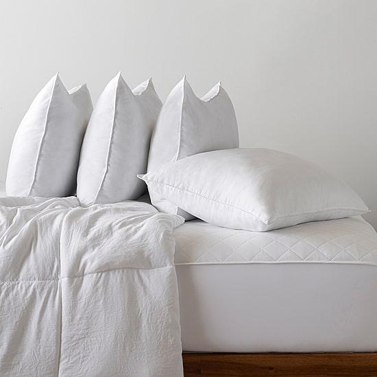 Ella Jayne Superior Cotton Blend Shell Soft Down Alternative Stomach Sleeper Pillow, Set of 4