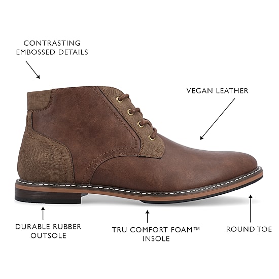 Vance Co Mens Franco Block Heel Chukka Boots