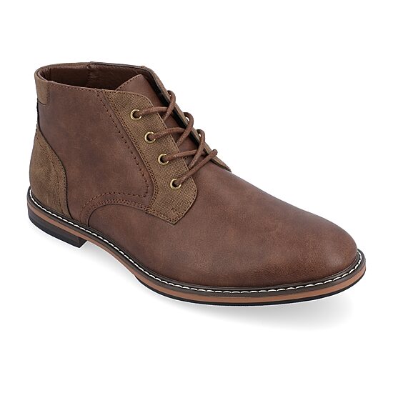 Vance Co Mens Franco Block Heel Chukka Boots