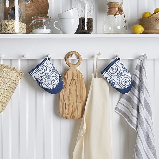 Martha Stewart Stripe Medallion Mini 2-pc. Oven Mitt Set