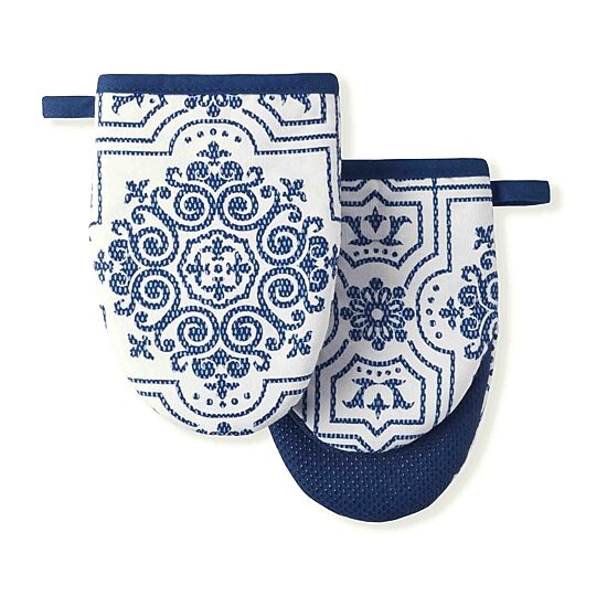 Martha Stewart Stripe Medallion Mini 2-pc. Oven Mitt Set