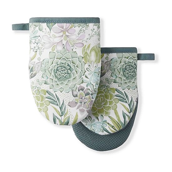 Martha Stewart Succulent Mini 2-pc. Oven Mitt Set