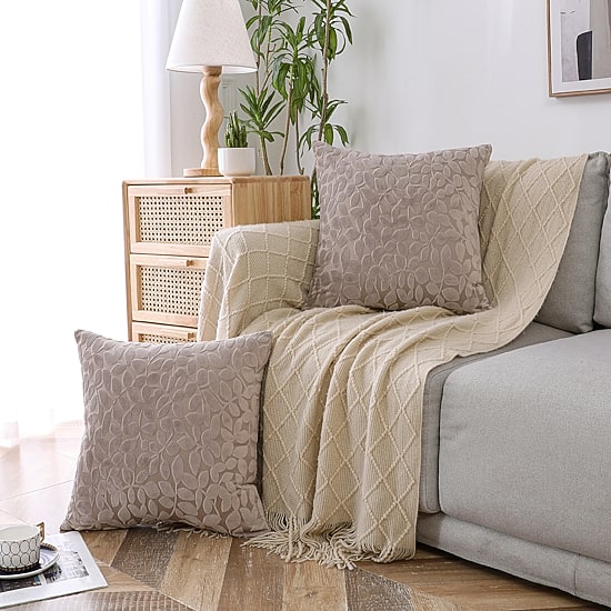 Regal Home Cut Leaf 20x20 Square Throw Pillow