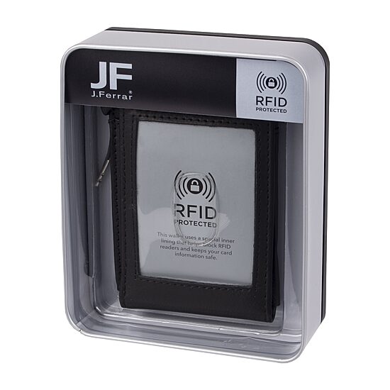 J. Ferrar Mens Magnetic Rfid Blocking Bifold Wallet