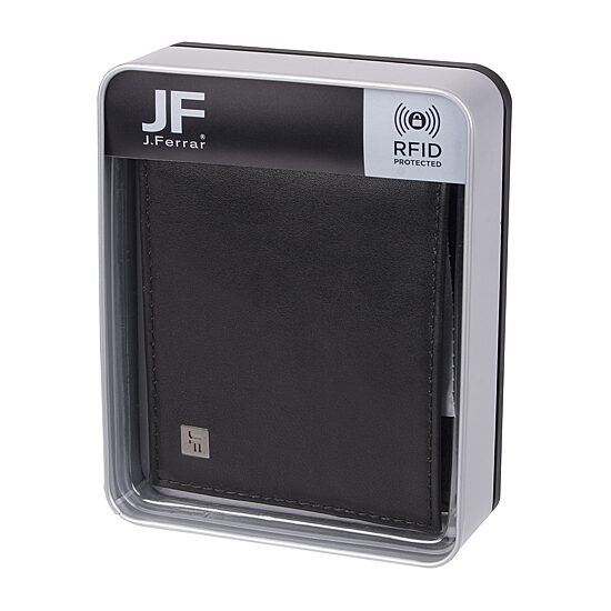 J. Ferrar Mens Extra Capacity RFID Blocking Bifold Wallet