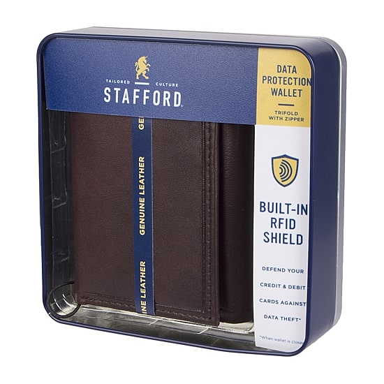 Stafford Mens Rfid Blocking Trifold Wallet