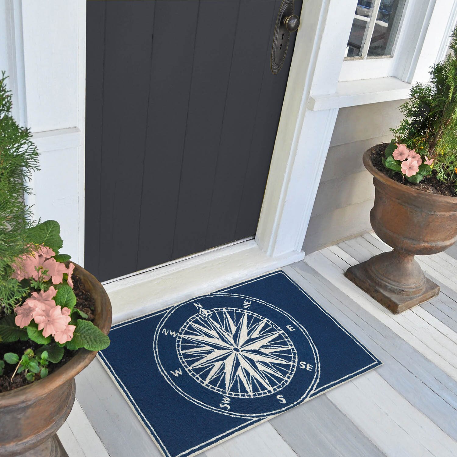 Liora Manne Frontporch Single Compass Hand Tufted Washable Rectangular Accent Rug