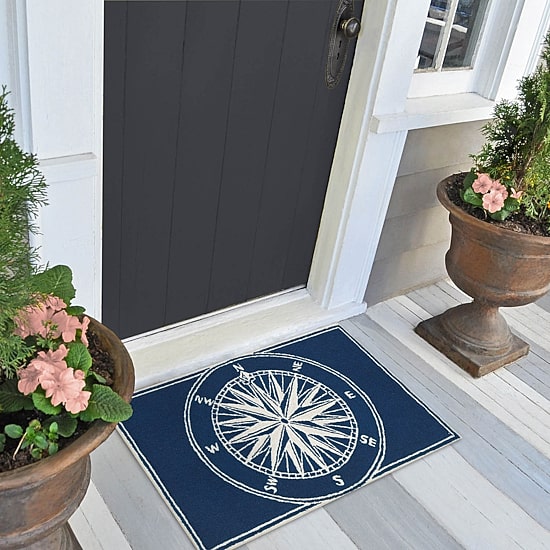 Liora Manne Frontporch Single Compass Hand Tufted Washable Rectangular Accent Rug