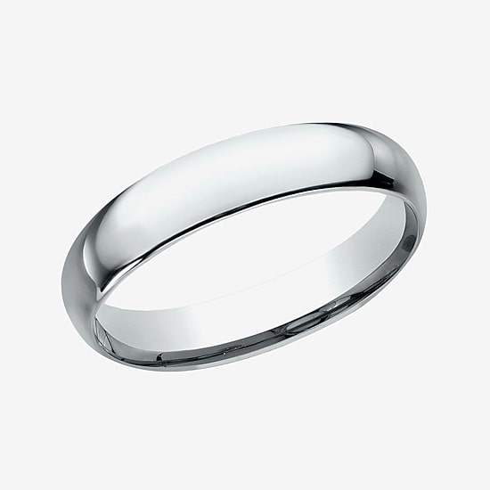 Womens 10K Yellow Gold 4MM Comfort-Fit Wedding Band
