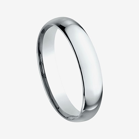 Womens 10K Yellow Gold 4MM Comfort-Fit Wedding Band