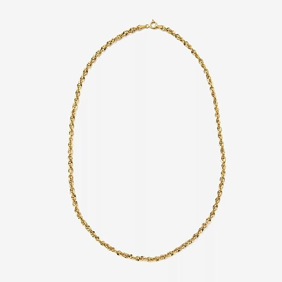 Made in Italy Unisex Adult 14K Gold 18 Inch Rope Chain Necklace