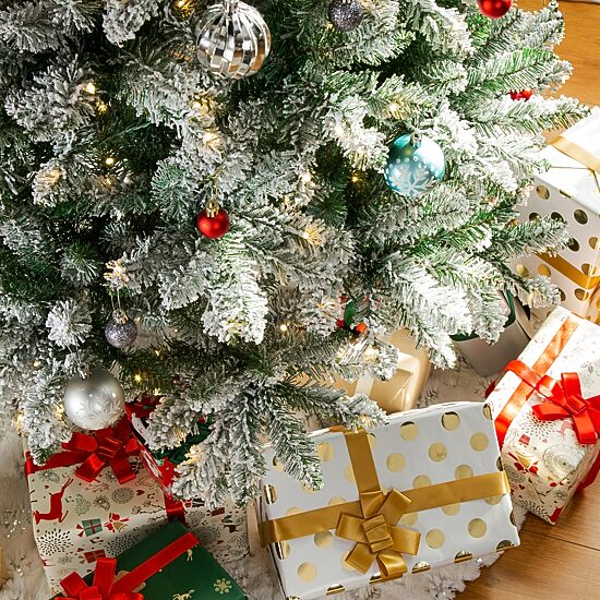 Glitzhome 11 Ft Pre-Lit Pencil Fir Christmas Tree