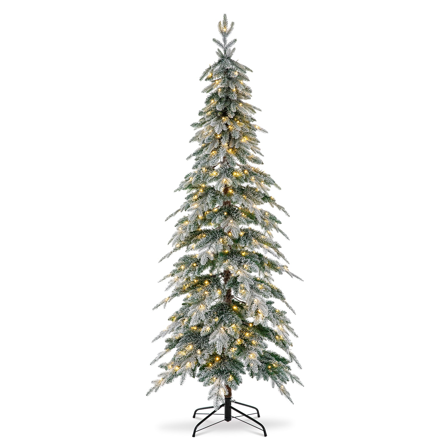 Glitzhome 7 1/2 Ft Pre-Lit Pencil Spruce Christmas Tree