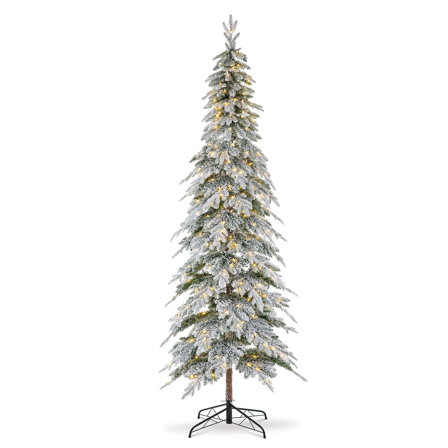 Glitzhome 9 Ft Pre-Lit Pencil Spruce Christmas Tree
