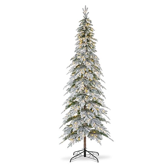 Glitzhome 9 Ft Pre-Lit Pencil Spruce Christmas Tree