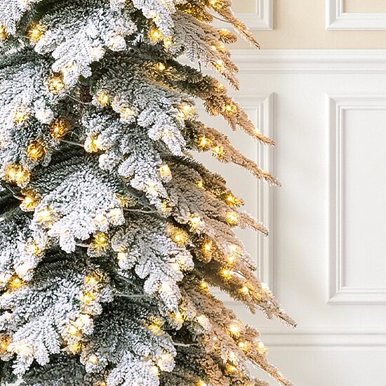 Glitzhome 11 Ft Pre-Lit Pencil Spruce Christmas Tree