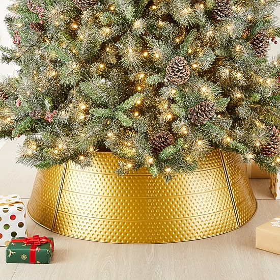 Glitzhome 3.3ft Metal Christmas Tree Collar