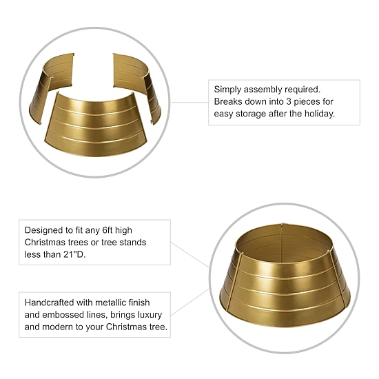 Glitzhome Metal Christmas Tree Collar