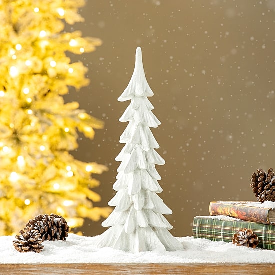 Glitzhome 1.25ft Resin Christmas Tabletop Tree