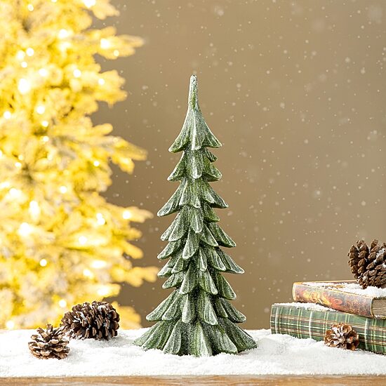 Glitzhome 1.25ft Resin Christmas Tabletop Tree