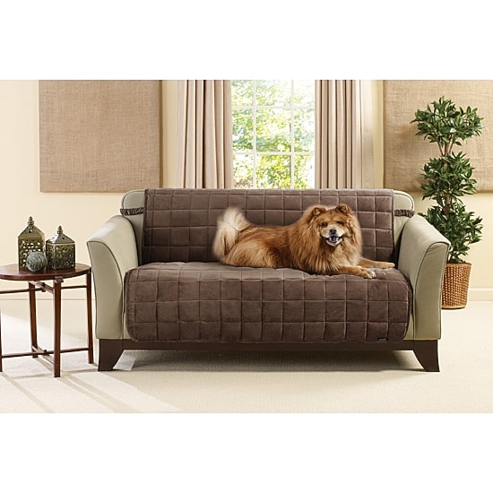 Sure Fit Deluxe Pet Armless Furniture Loveseat Protector