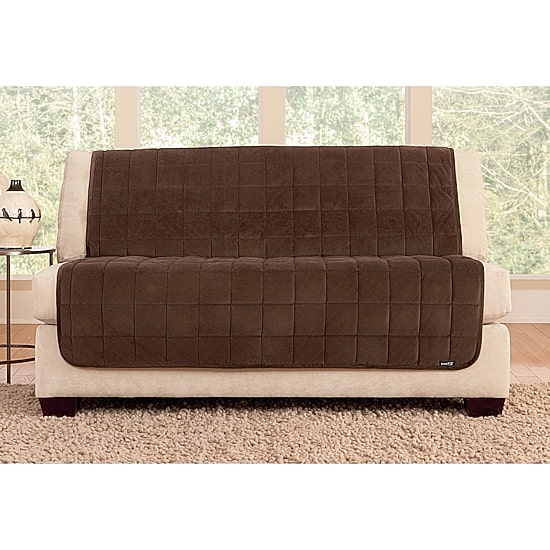 Sure Fit Deluxe Pet Armless Furniture Loveseat Protector