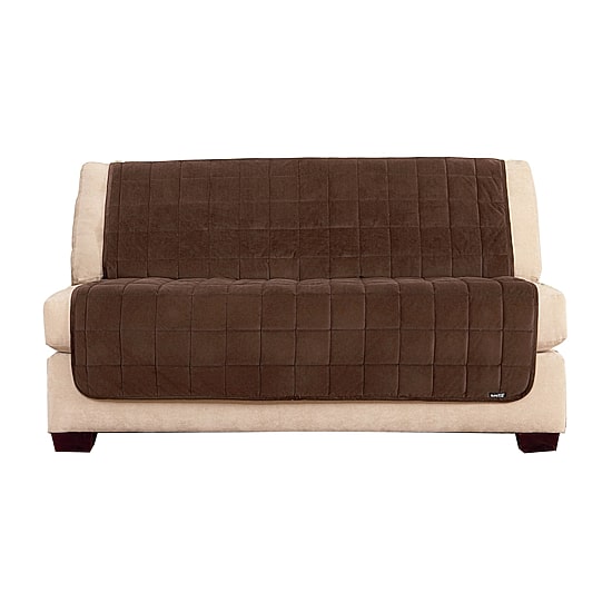 Sure Fit Deluxe Pet Armless Furniture Loveseat Protector