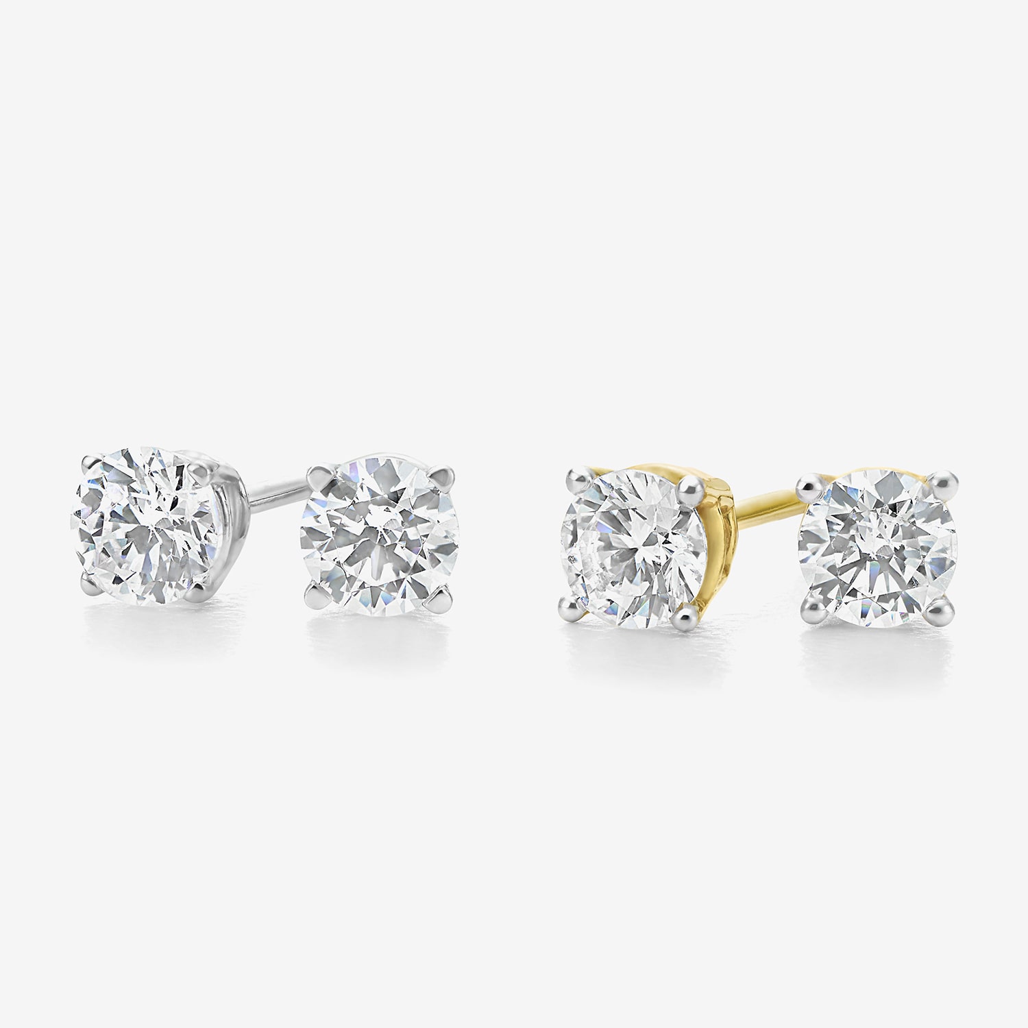 Ever Star 1/2 CT. T.W. Lab-Grown (G / SI1-SI2) Diamond 14K Gold Round Stud Earrings