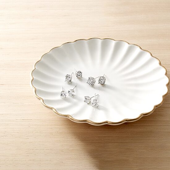 Ever Star (G / SI1-SI2) 1 CT. T.W. Lab-Grown Diamond Princess-cut Stud Earrings in 10K Gold