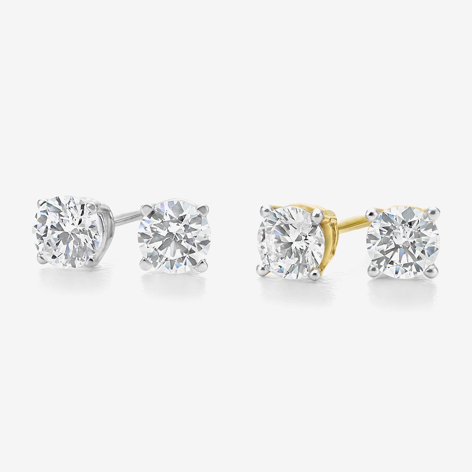 Ever Star 1/ CT. T.W. Lab-Grown (G / SI1-SI2) Diamond 10K or 14K Gold Round Stud Earrings