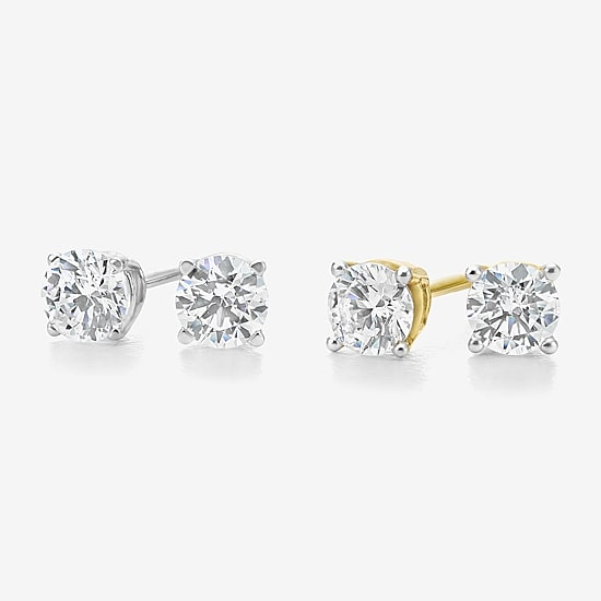 Ever Star 1/2 CT. T.W. Lab-Grown (G / SI1-SI2) Diamond 10K or 14K Gold Round Stud Earrings