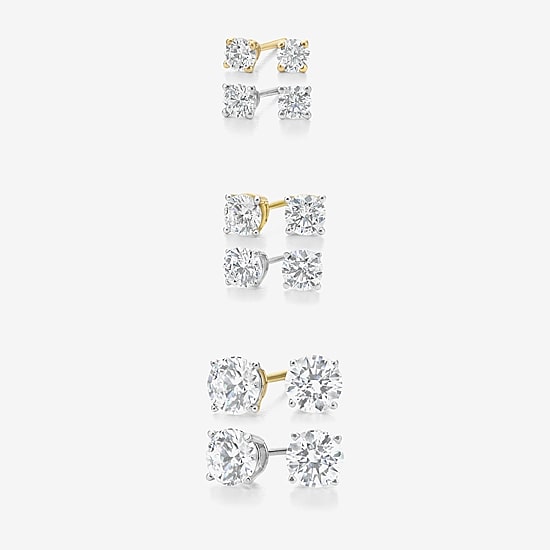 Ever Star 1 CT. T.W. Lab-Grown (G / SI1-SI2) Diamond 10K or 14K Gold Round Stud Earrings