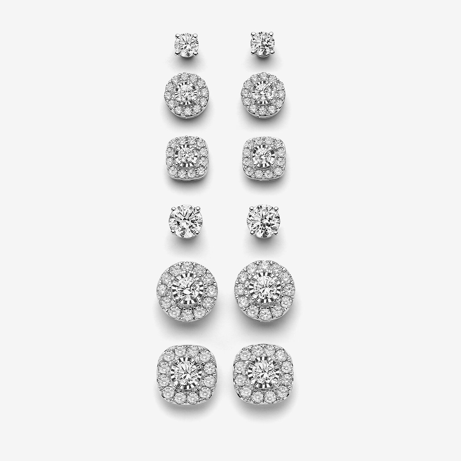 ( G/SI1-SI2 ) 3/8 CT. T.W. Lab-Grown Diamond 10K Gold Round Stud Earrings