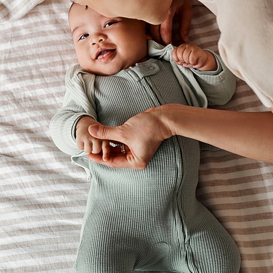 Carter's Baby Boys Round Neck Long Sleeve Rib 2-pc. Jumpsuit