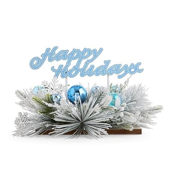 North Pole Trading Co. 8in Drum Floral Arrangement