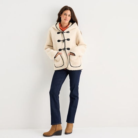 St. John's Bay Womens Midweight Teddy Coat