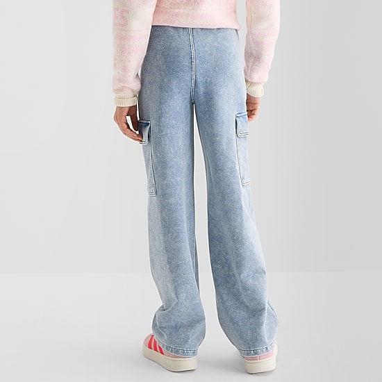 Vanilla Star Big Kid Girls Mid Rise Wide Leg Jean