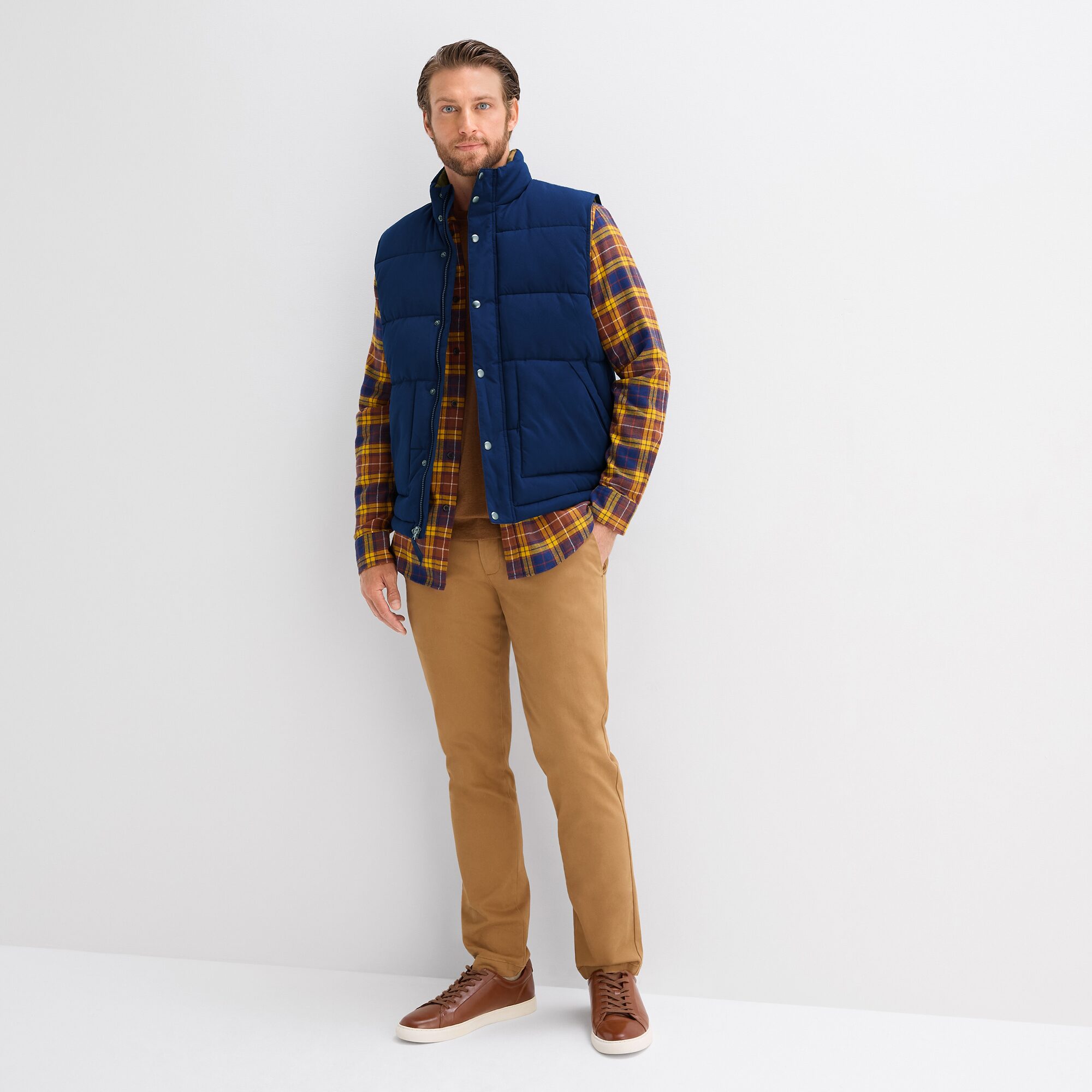 St. John's Bay Quilted Cargo Mens Heavyweight Puffer Vest