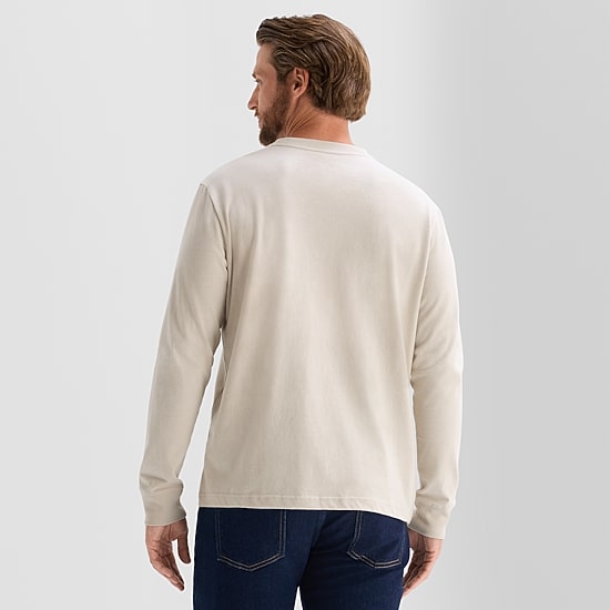 St. John's Bay Sueded Jersey Mens Crew Neck Long Sleeve T-Shirt