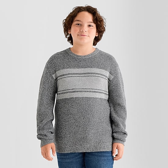 Thereabouts Little & Big Kid Boys Crew Neck Long Sleeve Pullover Sweater