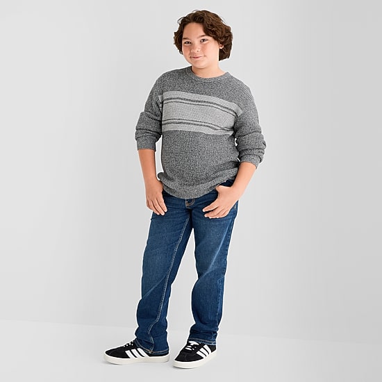 Thereabouts Little & Big Kid Boys Crew Neck Long Sleeve Pullover Sweater