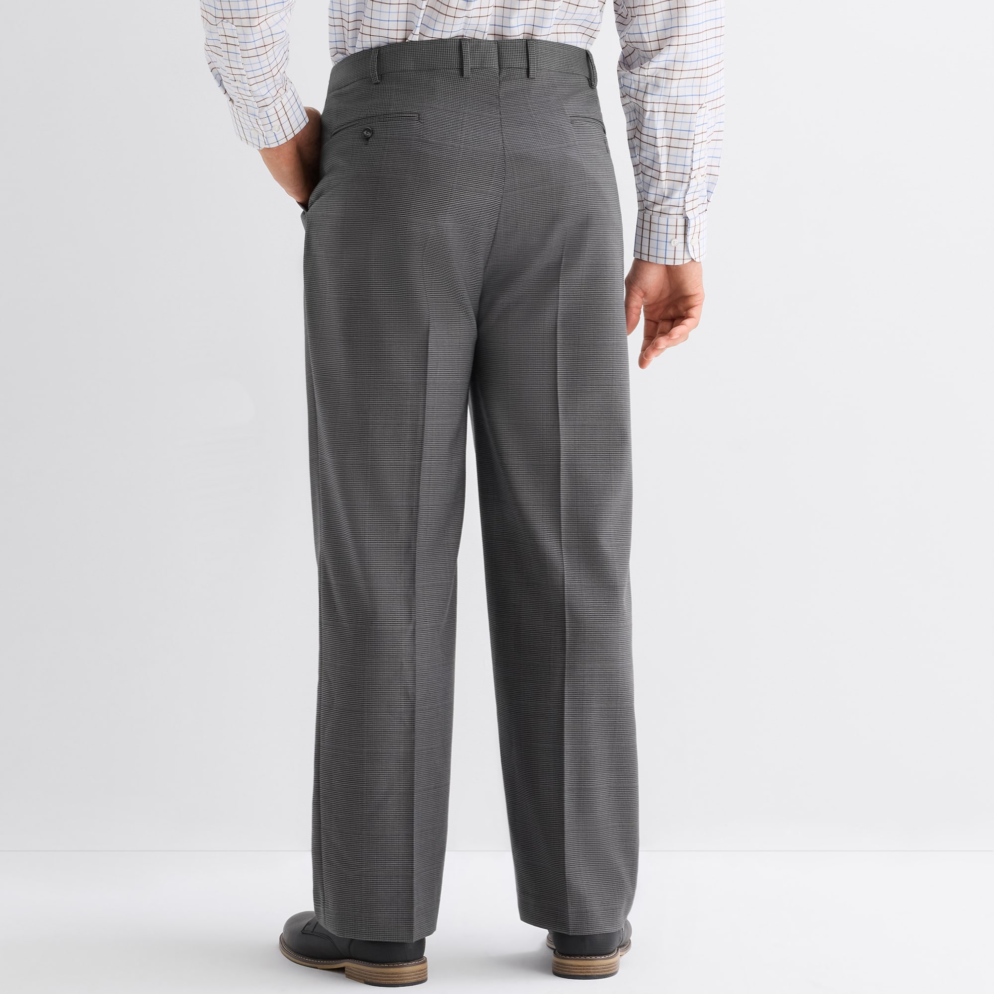 Stafford Coolmax All Season Ecomade Mens Big and Tall Classic Fit Flat Front Suit Pant