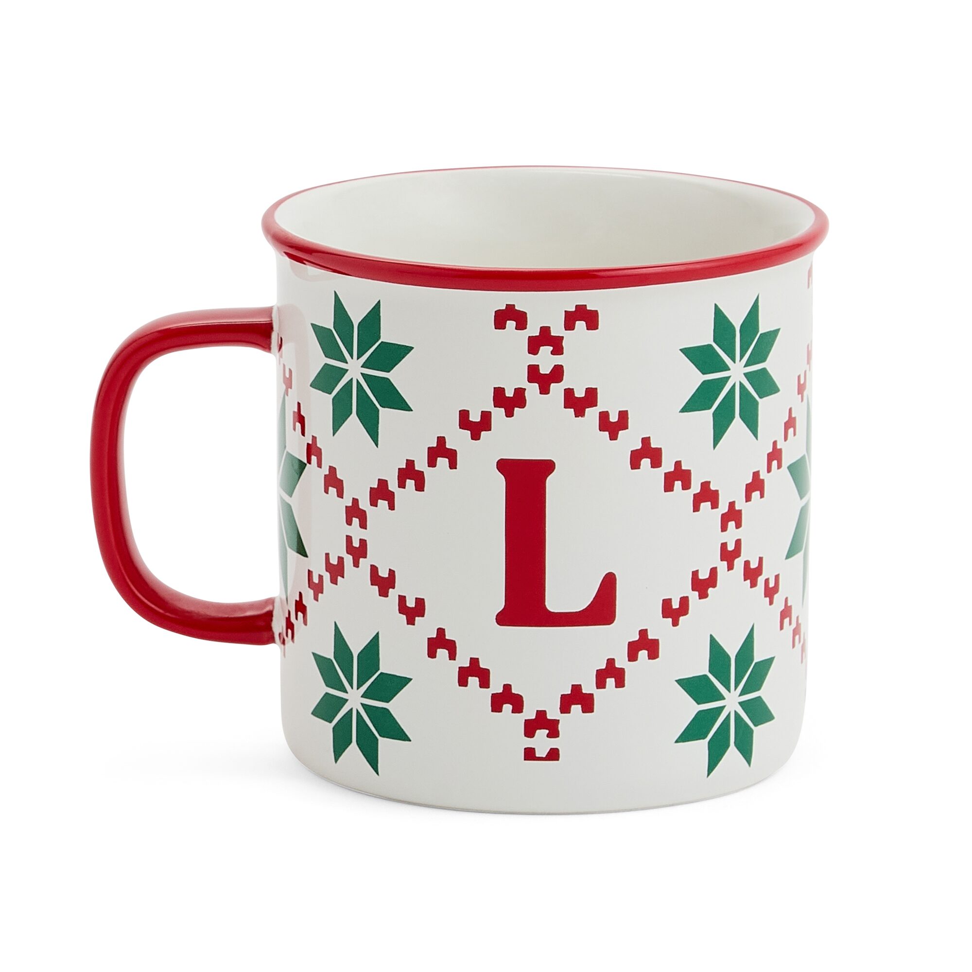 North Pole Trading Co. Ski Lodge Monogram Holiday Coffee Mug