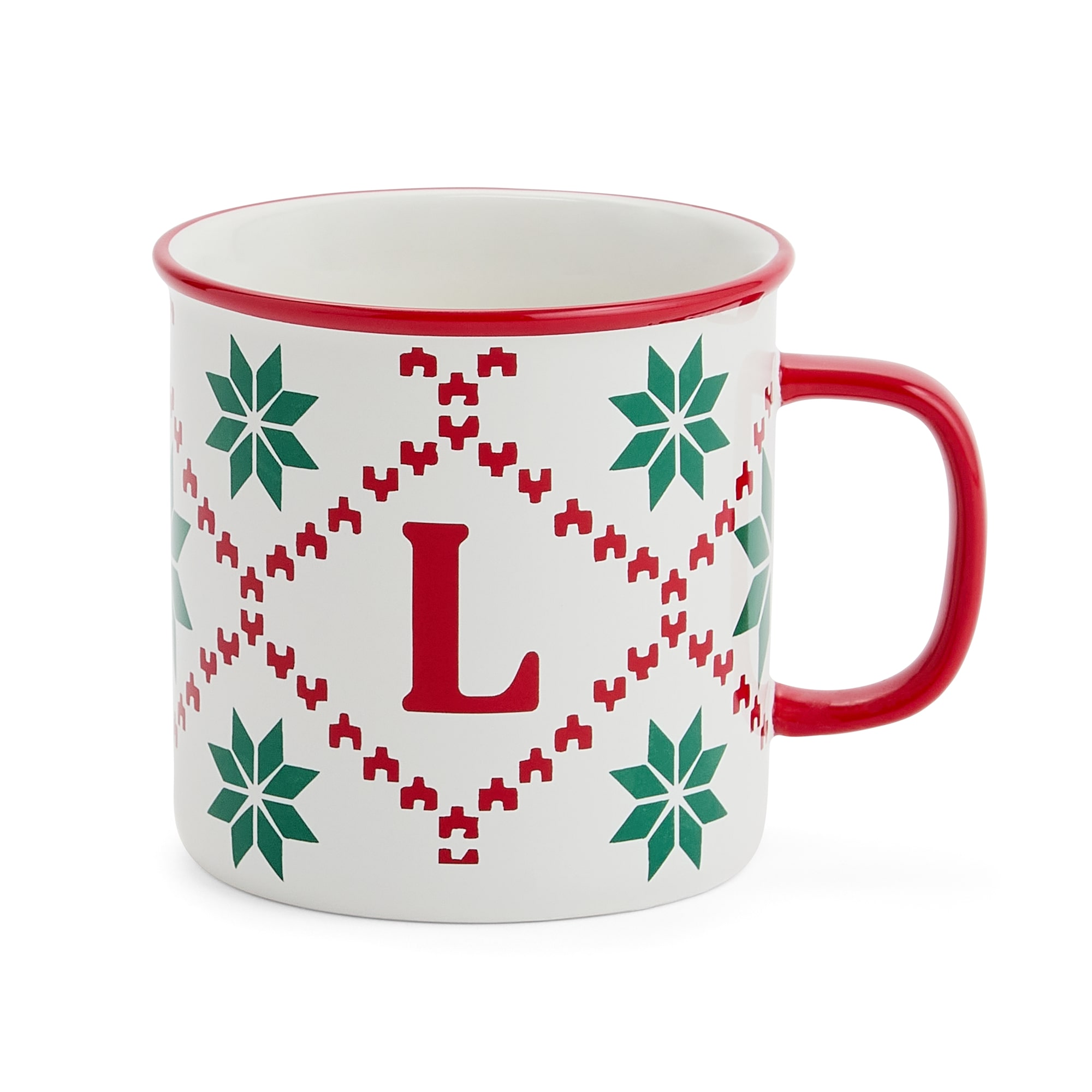 North Pole Trading Co. Ski Lodge Monogram Holiday Coffee Mug