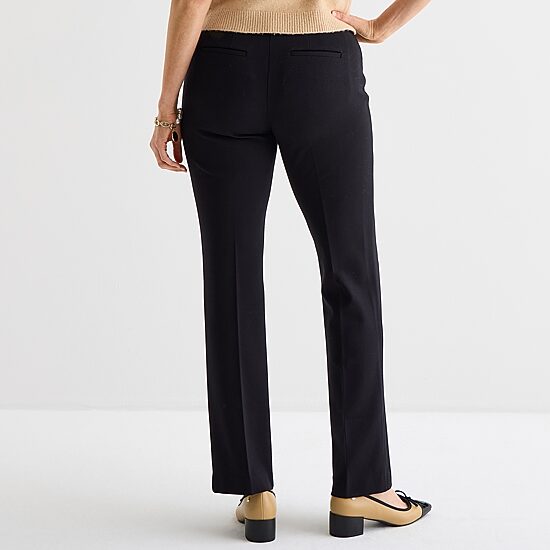 Liz Claiborne Audra Ponte Womens Straight Trouser