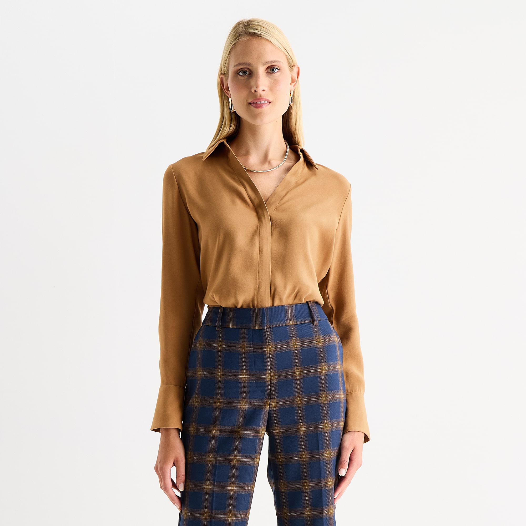Worthington Womens Long Sleeve Blouse